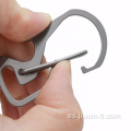 herramienta de bolsillo para llavero de titanio con múltiples anillos